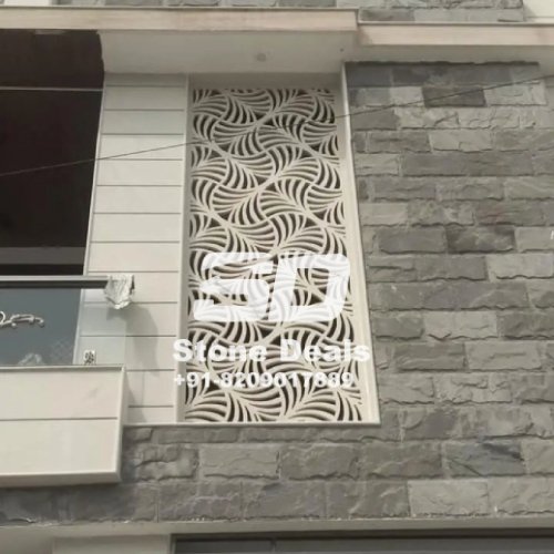 gray  stone exterior wall panel cladding
