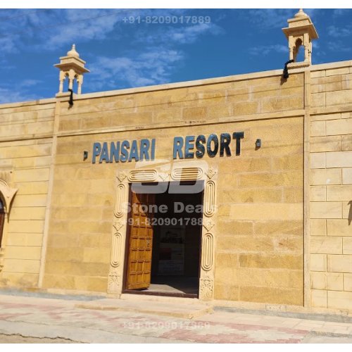 jaisalmer yellow sandblasted stone wall
