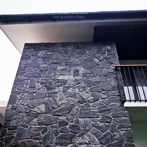 natural black stone cladding