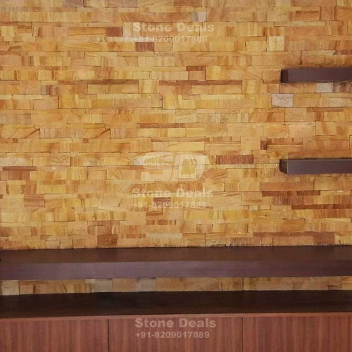natural stone wooden wall panel