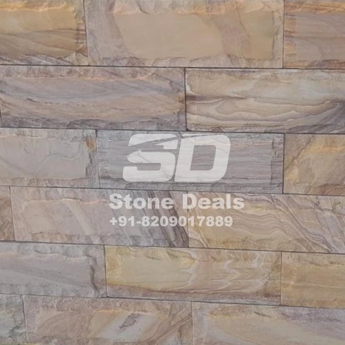 rainbow stone chipout design 24x6 wall cladding