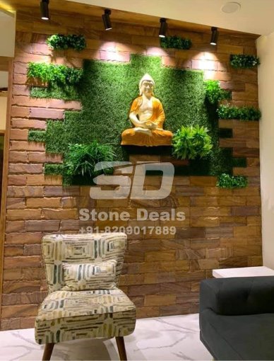 rainbow stone panel wall cladding