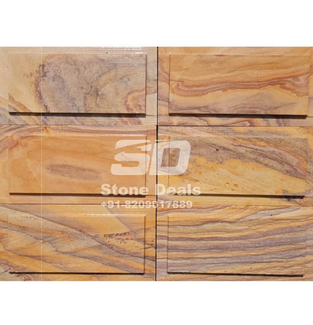 rainbow stone wall panels