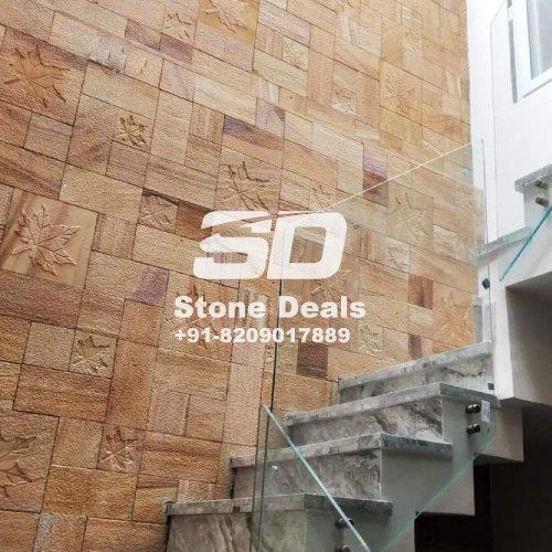 wooden stone cnc wall panel