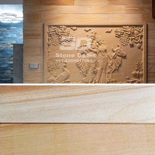 wooden stone interior sandblasted wall cladding