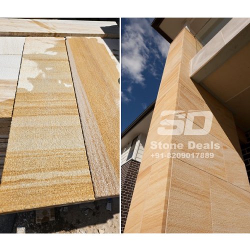 wooden stone sandblasted wall cladding